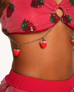 In Season Strawberry Top -iHeartRaves Shop InSeasonTop Detail