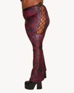 Infinite Matrix Bell Bottoms -iHeartRaves Shop Infinite Matrix Bell Bottoms C1 Back