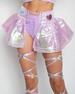 Chrysalis Holo Butterfly Patches Leg Wraps -iHeartRaves Shop Iridescent Blush Holo Heart Skirt Baby Pink Front da87317a 4960 4ef9 897b c84714e55acf