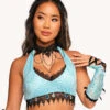 Jami Jones X IHR Lace Me Up Halter Top -iHeartRaves Shop Jami Jones x iHR Lace Me Up Halter Top Front
