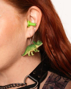 Jurassic Bite Dino Earplug Earrings