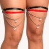 Kandi Diva X IHR Locked & Loaded Pair Chain Leg Garters -iHeartRaves Shop Kandi Diva x iHR Locked Loaded Pair Chain Leg Garters