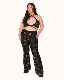 Lace Flowerfields Stretch Pants -iHeartRaves Shop Lace Flowerfields Halter Top C1 Full 6d501a41 0435 4f00 9e7f a99b85c2eb1b