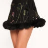 Lace Flowerfields Stretch Marabou Side Tie Mini Skirt -iHeartRaves Shop Lace Flowerfields Marabou Side Tie Mini Skirt Front 7f013015 c786 44a1 ac6f 571827e0c708