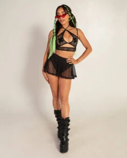 Lethal Obsession Fishnet Mini Skater Skirt -iHeartRaves Shop Lethal Obsession Fishnet Halter Top Full 15b7494e db25 41dd 9ae7 fee6e9b23e66