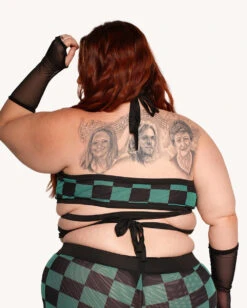 Demon's Mercy Mesh Wrap Around Top -iHeartRaves Shop Level Up Wrap Top C1 Back