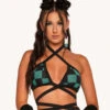 Demon's Mercy Mesh Wrap Around Top -iHeartRaves Shop Level Up Wrap Top Front