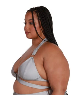 Lightning Flash Reflective Crop Top -iHeartRaves Shop Lightning Flash Reflective Crop Top Curve1 Grey Side