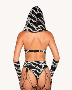 Live Wire Reflective Bodysuit With Sleeves -iHeartRaves Shop Live Wire Reflective Bodysuit with Sleeves Back