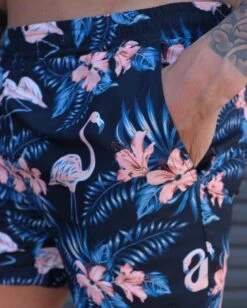 Lost In Paradise Flamingo Shorts -iHeartRaves Shop Lost in Paradise Flamingo Shorts Detail