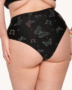 Lucid Flight Rainbow Reflective Shorts -iHeartRaves Shop Lucid Flight Rainbow Reflective Shorts C1 Back