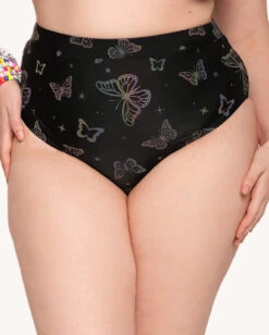 Lucid Flight Rainbow Reflective Shorts -iHeartRaves Shop Lucid Flight Rainbow Reflective Shorts C1 Front