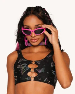 Lucid Flight Rainbow Reflective Top -iHeartRaves Shop Lucid Flight Rainbow Reflective Top Front