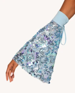 Magic Tricks Sequin Floral Bodysuit With Sleeves -iHeartRaves Shop Magic Tricks Sequin Floral Bodysuit with Sleeves Detail