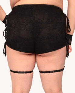 Make Up Or Break Up Lace Shorts -iHeartRaves Shop Make Up or Break Up Lace Shorts C1 Back