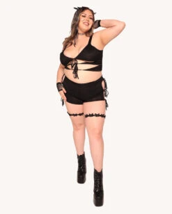 Make Up Or Break Up Lace Shorts -iHeartRaves Shop Make Up or Break Up Lace Top Front C1 Full