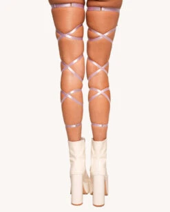 Meet You At Daisy Lane Pair Leg Wraps -iHeartRaves Shop Meet You at Daisy Lane Leg Wraps Lav Back