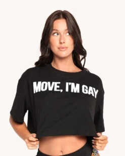 Move I'm Gay Cropped Tee
