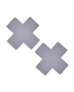 Neva Nude White Reflective Cross Pasties -iHeartRaves Shop Neva Nude White Reflective Cross Pasties