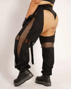 Nocturnal Nature Fishnet Chaps -iHeartRaves Shop Nocturnal Nature Fishnet Chaps C1 Back