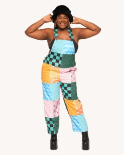 Otaku Patchwork Overalls -iHeartRaves Shop Otaku Patchwork Overalls C1 Full