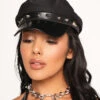 Outlaw Studded Biker Hat -iHeartRaves Shop OutlawStuddedBikerHat Front