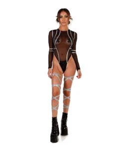 Pair Of Non-Slip Reflective Leg Wraps -iHeartRaves Shop Pair of Non Slip Reflective Leg Wraps full