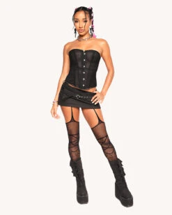 Dark Darling Bow Suspender Tights -iHeartRaves Shop Party AnimalMesh Corset Black Full 2fe04d0a 3e3f 4e75 8ddd dd92ea7f0529