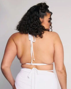 Party's Here Recycled Fabric Top - White -iHeartRaves Shop Party s Here Recycled Fabric Top White C1 Back