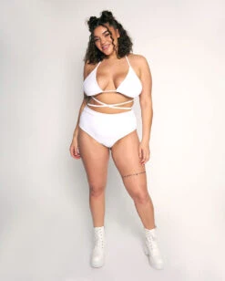 Party's Here Recycled Fabric Top - White -iHeartRaves Shop Party s Here Recycled Fabric Top White C1 Full