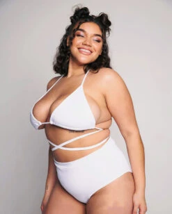 Party's Here Recycled Fabric Top - White -iHeartRaves Shop Party s Here Recycled Fabric Top White C1 Side