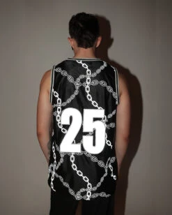 iHeartRaves Shop -iHeartRaves Shop Power Surge Silver Reflective Basketball Jersey ReflectiveBack