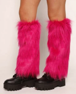 Pretty Privilege Fluffy Leg Warmers -iHeartRaves Shop Pretty Privilege Furry Leg Warmers NP Side