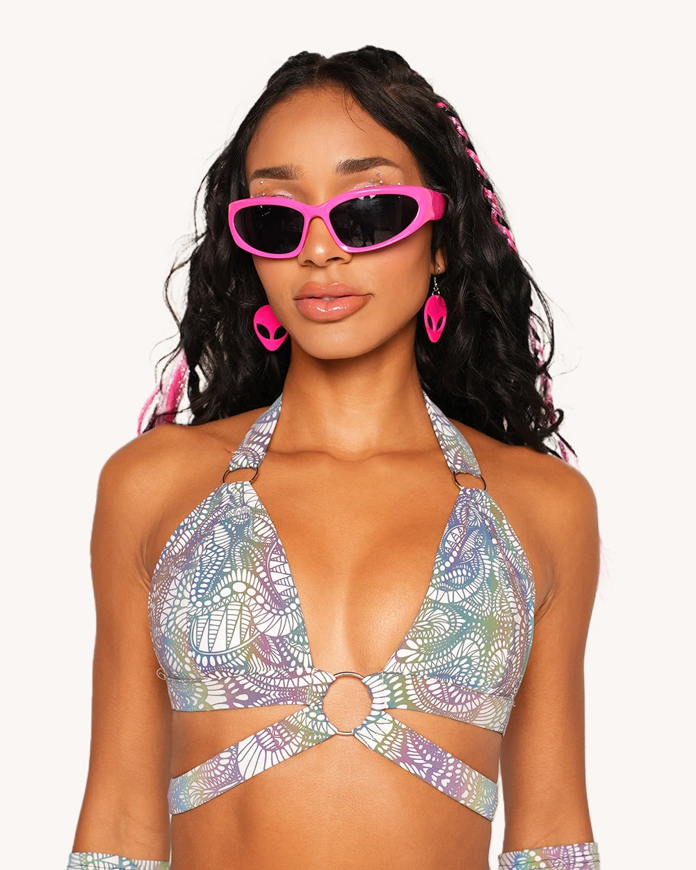 Pure Euphoria White Rainbow Reflective O-Ring Top 5 Pure Euphoria White Rainbow Reflective O-Ring Top - Image 3