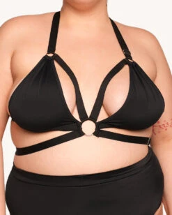 Rave On Halter Top - Black -iHeartRaves Shop Rave On Halter Top Black C1 Front