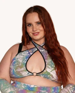 Reckless Reflective Halter Top -iHeartRaves Shop Reckless Reflective Halter Top C1 Front1