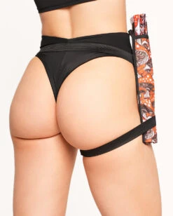 Secret Of Life Mushroom UV Reactive Strap & Clip-On Fan Holster -iHeartRaves Shop Secret Life of Mushroom UV Reactive Strap Clip On Fan Holster Back