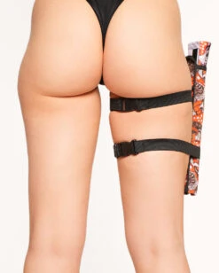 Secret Of Life Mushroom UV Reactive Strap & Clip-On Fan Holster -iHeartRaves Shop Secret Life of Mushroom UV Reactive Strap Clip On Fan Holster Side2