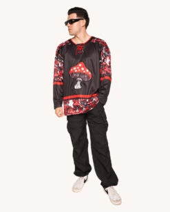 Secret Of Life Mushroom Unisex Hockey Jersey -iHeartRaves Shop Secret Life of Mushroom Unisex Hockey Jersey Full