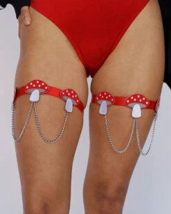 Shroomy Chain Pair Leg Garters