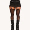 Slaylines Suspender Tights -iHeartRaves Shop Slaylines Suspender Tights Side Front