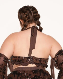 Bohemian Princess Sequin Ruffle O-Ring Top With Sleeves 18 Bohemian Princess Sequin Ruffle O-Ring Top With Sleeves -iHeartRaves Shop Soul of a Gypsy Sequin Ruffle O ring Top with Sleeves C1 Back