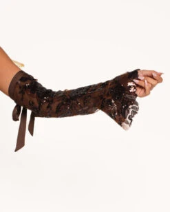 Bohemian Princess Sequin Ruffle O-Ring Top With Sleeves 13 Bohemian Princess Sequin Ruffle O-Ring Top With Sleeves -iHeartRaves Shop Soul of a Gypsy Sequin Ruffle O ring Top with Sleeves Detail