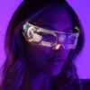 Special Agent LED Glasses -iHeartRaves Shop Special Agent LED Glasses Clear Side