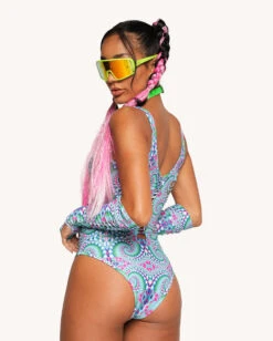 iHeartRaves Shop -iHeartRaves Shop Spirit of the Forest Bodysuit with Sleeves Back