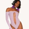 Spotlight Moments Bodysuit - Lavender -iHeartRaves Shop Spotlight Moments Bodysuit Lav Front