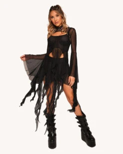 Stir Up Drama Mesh Ultra Crop Top -iHeartRaves Shop Stir Up Drama Mesh Top Full