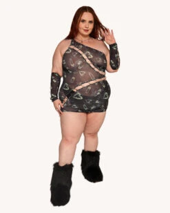 Sunflowerraver X Get Bent Dress -iHeartRaves Shop Sunflowerraver x iHR Get Bent Dress C1 Full