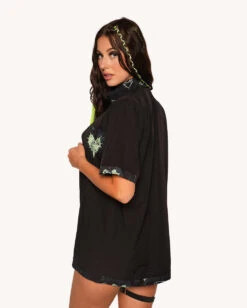 Sunflowerraver X IHR Get Bent Men's Button Up -iHeartRaves Shop Sunflowerraver x iHR Get Bent Men s Button Up Back2