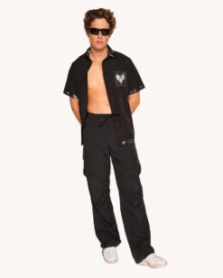 Sunflowerraver X IHR Get Bent Men's Button Up -iHeartRaves Shop Sunflowerraver x iHR Get Bent Men s Button Up Full